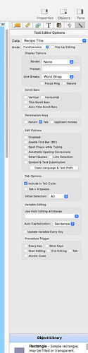 Text Editor Options