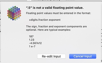 Floating point error message