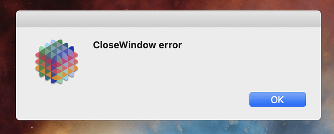 CloseWindowError